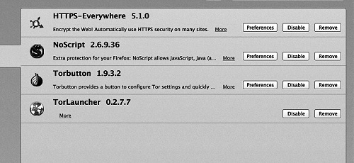 Truy cập Tor bằng tiện ích HTTPS Everywhere được cài đặt mặc định trong trình duyệt Firefox