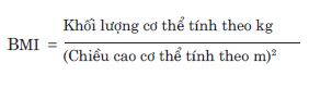 Công thức tính chỉ số BMI