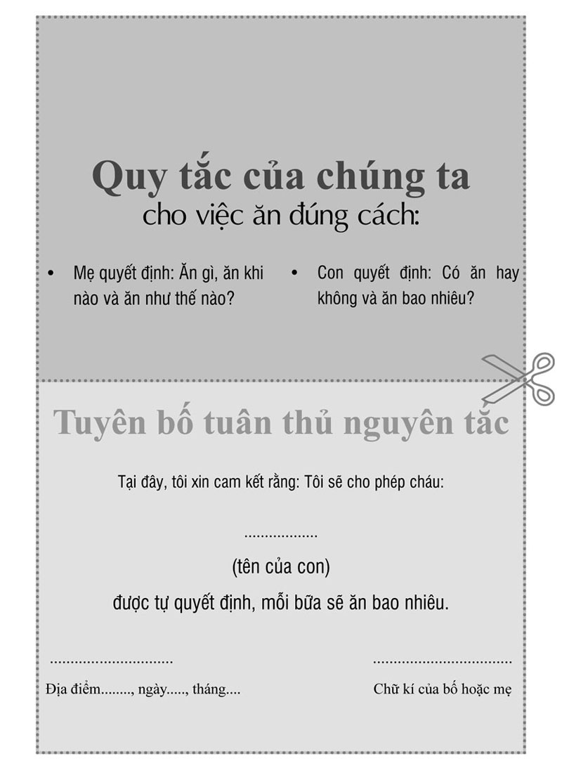 Quy tắc của chúng ta cho việc ăn đúng cách