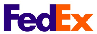 Biểu trưng trên chiếc xe tải của hãng FedEx