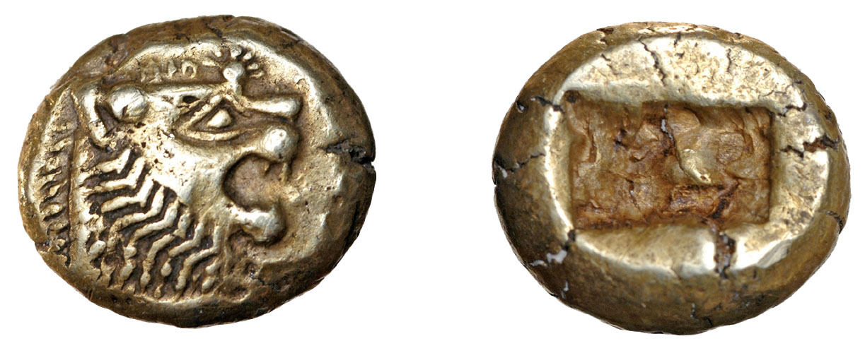 Đồng tiền kim loại cổ của Lydia lưu hành vào thế kỷ 7 TCN