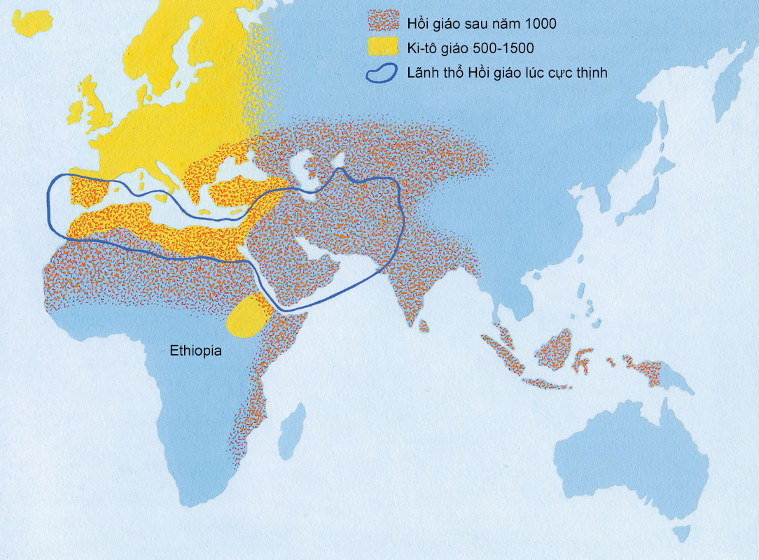 Sự lan tỏa của Ki-tô giáo và Hồi giáo.